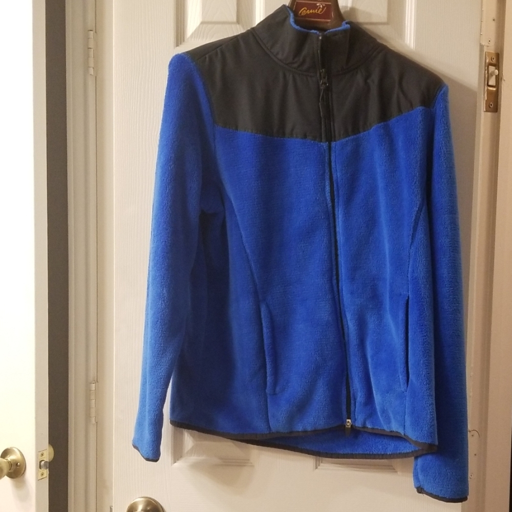 Fuzzy blue jacket